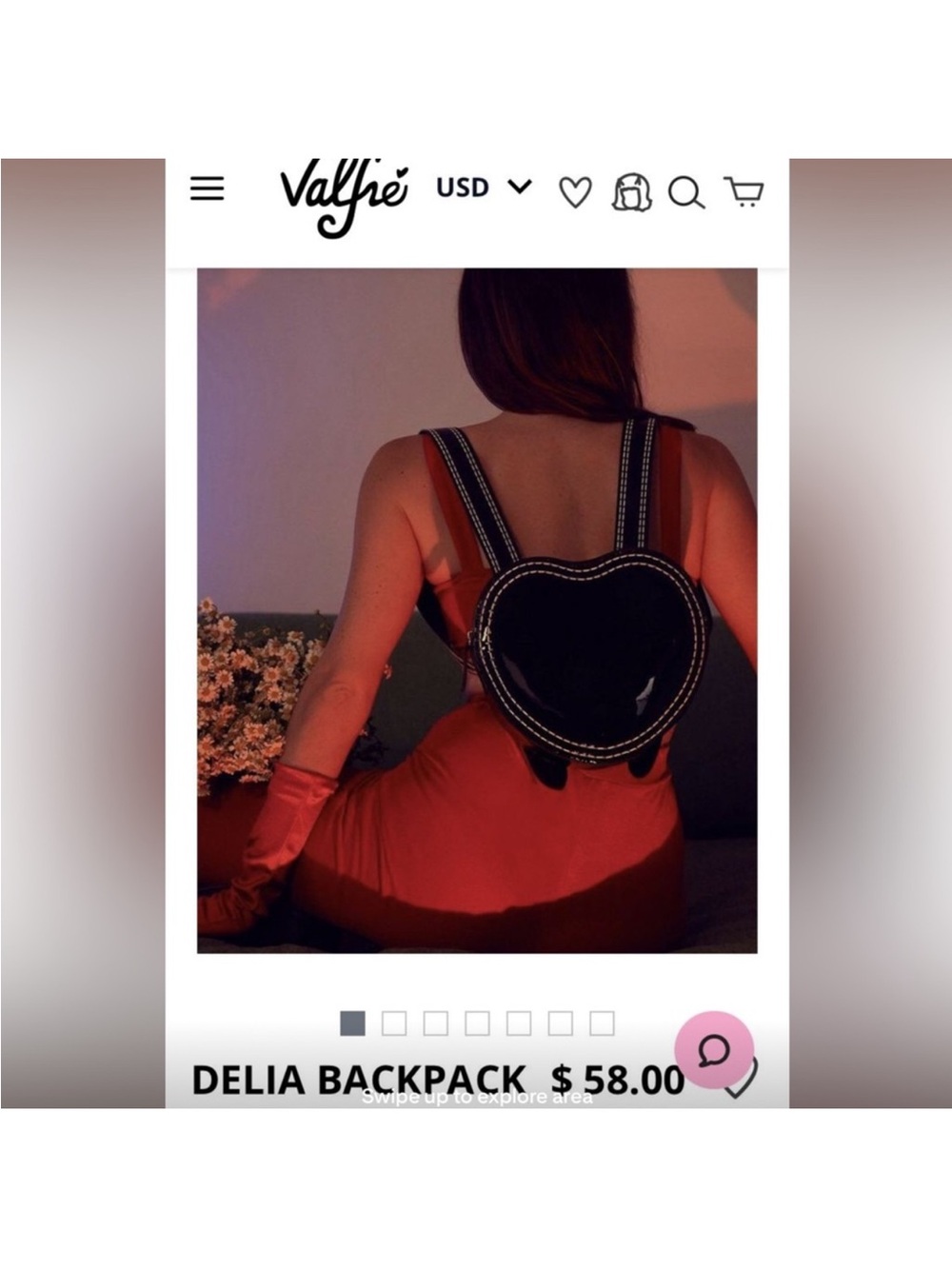 Valfré Black Heart Delia Backpack